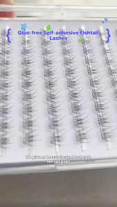 Glue-free Self-adhesive false eyelashes fishtail eyelashes 36/120pcs natural segmented eyelash Makeup Accessories Woman Beauty Press-on lashes