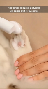 FUREVER365 | Pet Paw Cleansing Foam | Cat Dog Foot Wash & Deodorant Paw Cleaner for Foot Care 120ml