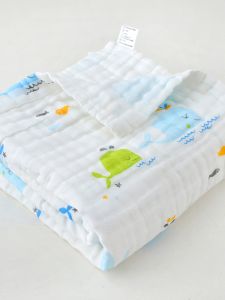 Bath Towel for Children Pure Cotton Gauze Bath Newborn 6-Layer Class a Gauze Baby Big Towel Cover Blanket Wrapping Towel Soft Childrens Quilts