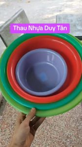 Thau nhựa Duy Tân 2T03T0 4T0 Thau giặt đồ dày dặn Chậu rửa mặt 2