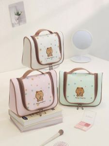 Travel Hanging Toiletry & Makeup Bag Cute Bear Flip-Top Large Organizer RH2567