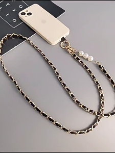 Fashion Pearl Chain Mobile Phone Anti Loss Lanyard Creative Multifunctional Crossbody Backpack Chain Phone Link Rope