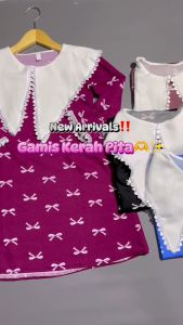 Gamis Anak Perempuan Model Kerah Bahan Japan Linen Buat Lebaran Usia 1 Sampai 12 Tahun