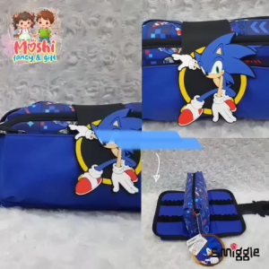 Tempat Pensil Smiggle Sonic / Stationary Smiggle Sonic  / Smiggle Midi Zip Kit Stationary Gift Set Sonic / Pencil Case Set Smiggle Sonic The Hedgehog