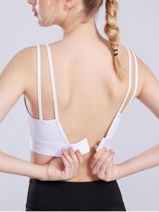 Supportive Gathered Bra Fine Strap Sports Underwear