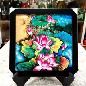 🖼️ Tranh Sơn Mài Thanh Bình Lê – HOA SEN DÁT VÀNG CAO CẤP (30x30 cm) | Tranh Mini Thủ Công – Nghệ Thuật Truyền Thống – Quà Tặng Sang Trọng