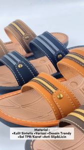 Sendal Anak Laki Laki Cowok Cowo Kulit Keren Sandal Casual Anak Untuk Lebaran Idul Fitri Terbaru Premium