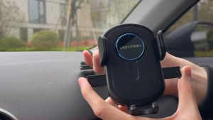 Vention One Touch Clamping Car Phone Mount dengan Cangkir Hisap
