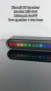 Speaker Wireless Bluetooth LED-915 Kisonli 2 Bass RGB Ligth Long Strip - KMS