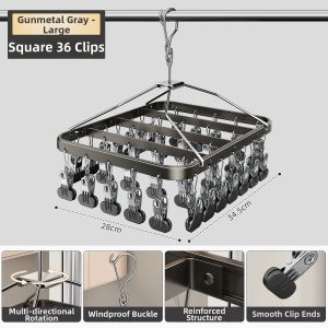 youqin | Windproof Multiple Clamps Clothes Drying Rack