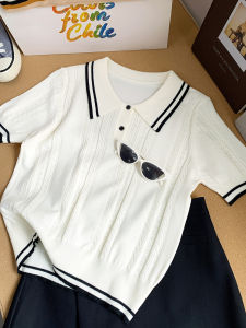 AMILUCK | Casual Ice Silk Thin T-Shirt Womens Spring Autumn New Loose Fit College Style Cotton Polyester Blend Short Sleeve Top