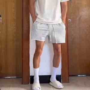 American Style Cotton Shorts Mens Loose Cuffed Fourths Not above Knee Grey Sports Pants Running Training Casual Basketball Shorts