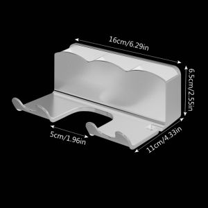 Wall Mounted Hair Dryer Holder for Bathroom Shelf Without Drilling Plastic Hair Dryer Stand Bathroom Organizer Storage Bracket