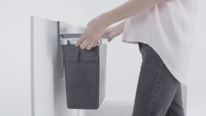 simplehuman In-Cabinet Trash Can Heavy-Duty Steel Frame 10L Premium Kitchen Tool Dustbin Cabinet Built In Bin