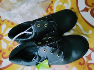 Giày da bảo hộ mũi thép Giày bảo hộ lao động mũi thép đế vàng đế đen