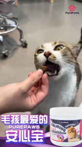 Pet Calming Chews for Dog Cat | Thunder Fireworks Grooming Anxiety | PurePaws Calming Support 7-in-1