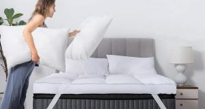 5 Star Hotel Egyptian Cotton Luxury Mattress Toppers 5cm. with Cooling Down Alternative Fill