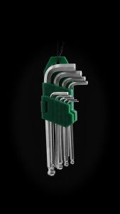 Kunci L Hex Ballpoint Set 9 pcs Ext Premium Kunci L Kombinasi Vanadium Chrome - 10197