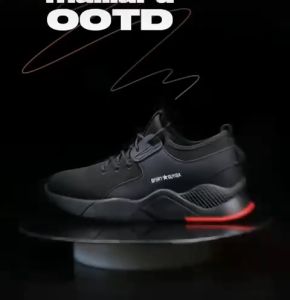 Sepatu Safety Sneakers Pria Sport Shoes Hitam 1002