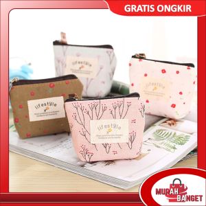 Murah Banget - Dompet Koin Motif Bunga / Dompet Serbaguna Sleting / Pouch Dompet Koin Resleting / Dompet Koin Lifestyle