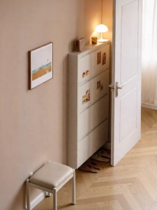 Metal Thin Flip-door Shoe Cabinet