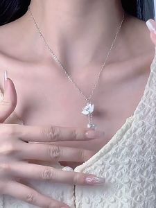 Pharaoh🍓Kalung Liontin Rumbai Teratai Wanita Kalung Ceruk Gaya Cina Baru Kalung Manis Segar