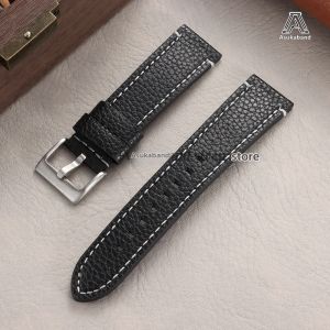 Dây Đeo Đồng Hồ Bằng Da Họa Tiết Vải Thiều Phổ Thông Rộng 18mm-24mm Cho Seiko Omega Tag Heuer Samsung Huawei - Dây Đeo Thay Thế Nam Nữ