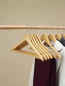 SG Natural Wooden Hanger for clothes high grade A HIGH quality hanger for adults non-slip (10pcs)