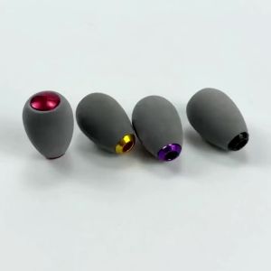 MNFT 2Pcs Ergonomic EVA Handle Knob for Baitcasting Reel & Spinning Reels - Durable EVA Grip with Colorful Metal Base Cap
