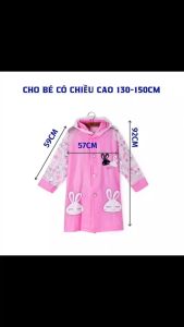 Áo mưa trẻ em hình thú cho bé trên từ 35-45kg- áo mưa 1 người - from to -Kiến Lửa