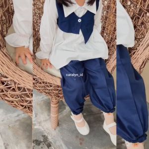 Celana Anak Perempuan Linen Rubby & Celana Kerut Anak