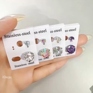 双钻Shiny belly ring exquisite Titanium steel gemstone umbilical nail human puncturebutton spot not sensitive
