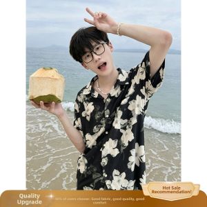 OUMULONG | Quick-Drying Draping Casual Shirt for Summer Beach