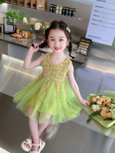 เจ้าหญิง กระโปรง การเต้นชุดเด็กอ้วน กระโปรง โรงเรียน Chorus Recitation Dance Girl เดรส หวาน สไตล์แขนสั้นความยาวปานกลาง กระโปรง