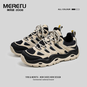 Trendy Dad Shoes Hong Kong Style Thick Bottom Heightening Mens Versatile 2024 New Spring Sport Panel Shoes Multi-Mouth Donkey