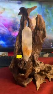 Set Tinh thể đá Thạch Anh trắng Clear Quartz tự nhiên thông đèn kèm đế độc lạ năng lượng cao mã 18