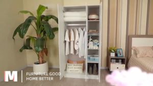 Wooden Cabinet Wardrobe for Clothes with Drawer Multi-Functional Closet Wardrobe Cabinet Bigger Space For Bedroom