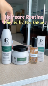 Combo Dầu Gội Dầu Hấp Phục Hồi Tóc Hư Tổn Giúp Tóc Đỡ Khô Xơ Rối RR LINE REAL MACADAMIA