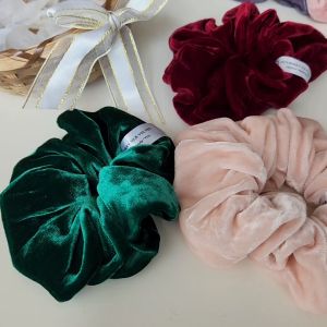 Mulberry Silk Velvet Large Scrunchies 4.5cm Single Piece 100% Natural for Hair Care All Hair Types Soft and Smooth Large Sized Gift Ideas Hair Accessories