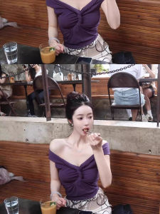 Áo ba lỗ BINKAFENNY hở vai cổ chữ V cotton ôm vừa vặn gợi cảm cho nữ