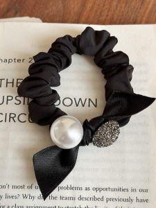 Black Pearl Hair Ties Womens Stylish Sensation 2025 New Hair Bands Hair Accessories Hair Wraps Personal Hygiene Tools