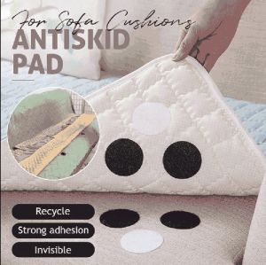 10Pairs Anti-slip Sofa Frame Cover Pad Self Adhesive Velcro Dot Double-sided Fixed Velcro Tape Sheets for Tablecloth Sofa