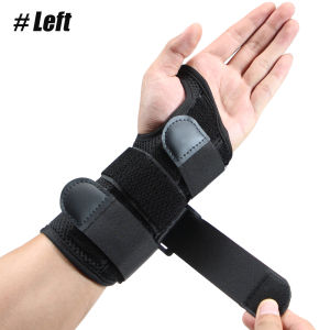 Adjustable Wrist Brace Night Support for Carpal TunnelUpgraded with Double Splint Hand Brace For Pain Relief Injuries Sprains