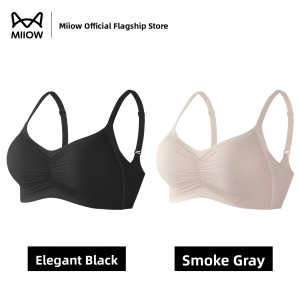 miiow | Cat Woman Seamless Underwear Lightweight Breathable Antibacterial Soft Support Jelly Strap Bra For Young Women Gathered Style