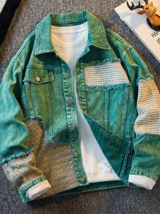 Nối Nặng Rửa Sạch Denim Áo Khoác Nam Phong Cách Mới Mùa Xuân Mùa Thu Retro Mỹ Thiết Kế Thoải Mái Áo Khoác Thời Trang Giải Trí Trẻ Trung