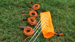 Camping Tent Accessories Set Including 4 Pegs+4 Ropes+1Storage Bag Tent Floor Nails Camping Tent Accessories Tools