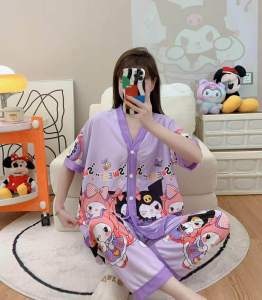 N.c fashion Lady’s New Fashion Elegant Sleepwear 2in1 Set Cotton Freesize (Fit M to XL) eleven Designs Good Quality