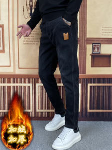 กางเกงยีนส์ทรงหลวมเอวยางยืดผู้ชาย ทรงเข้ารูป ทรงหลวม กางเกงขายาวทรงตรง ทรงหลวม กางเกงยีนส์ทรงเข้ารูป