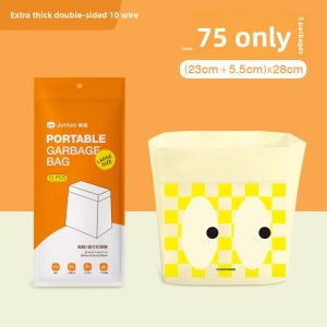 HELLOLEIBOO | Leibon Car Trash Bags Portable Stand Up Thickened Adhesive Hanging Vehicle Interior Use Convenient Disposable Cleaning Bags