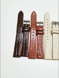 Ultra-thin Lizard-Patterned Leather Watch Band 10mm 12mm 14mm 16mm Universal Women Bracelets Small Size WatchStrap Accessories